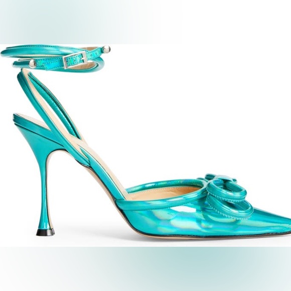 Mach & Mach Double Bow Ankle Strap Pump (Single Shoe) Amputee Luxury Footwear - Picture 2 of 6